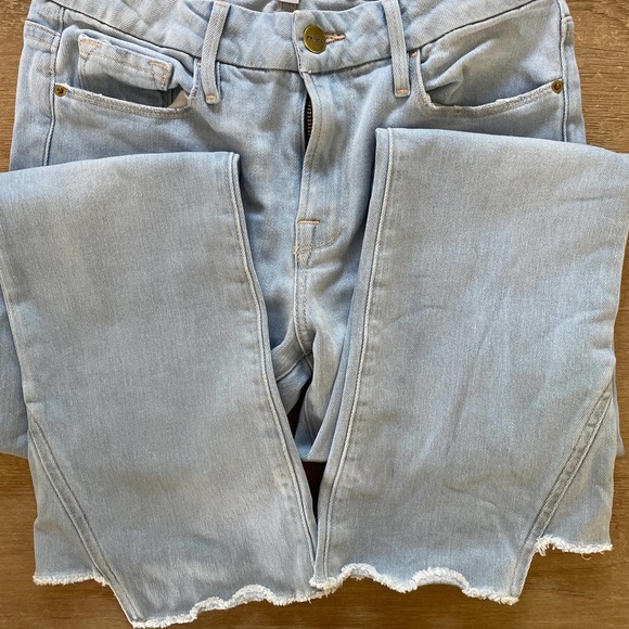 FRAME Le Crop Gusset Step Hem Mini Boot Jeans - Picture 7 of 8